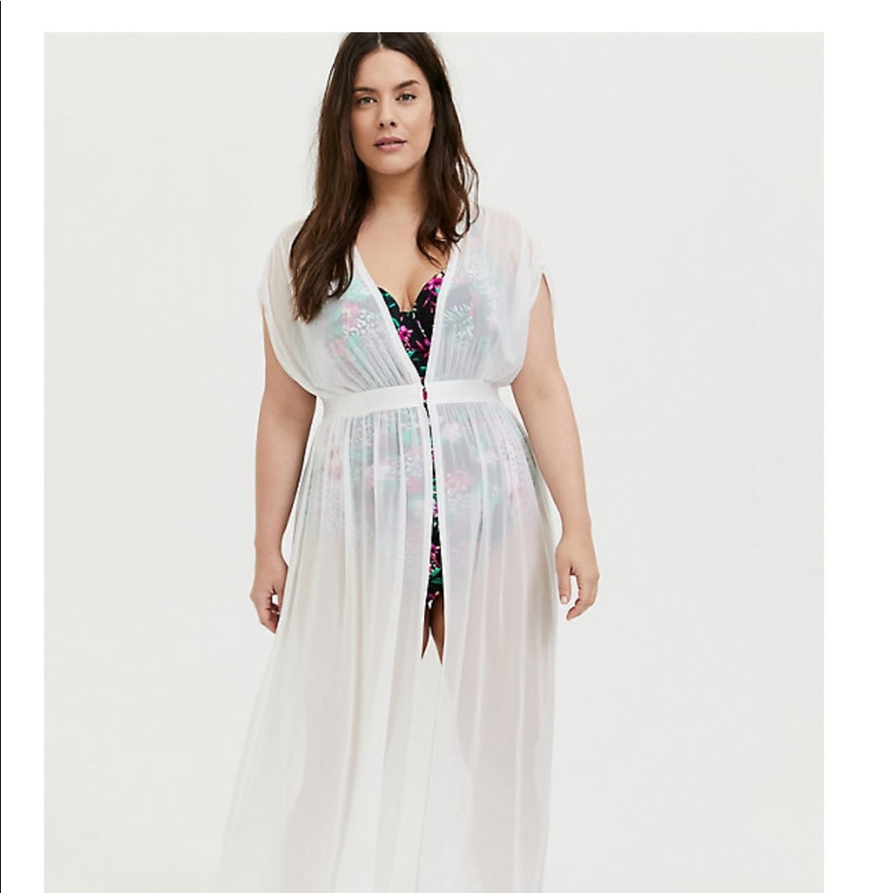 Torrid mesh Maxi dress swim cover up